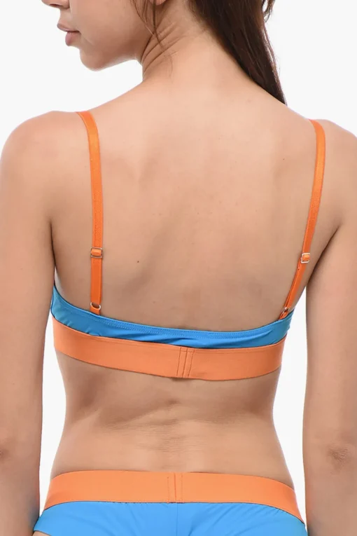 Reggiseno a Triangolo Bicolore con Logo>Dsquared2 Online