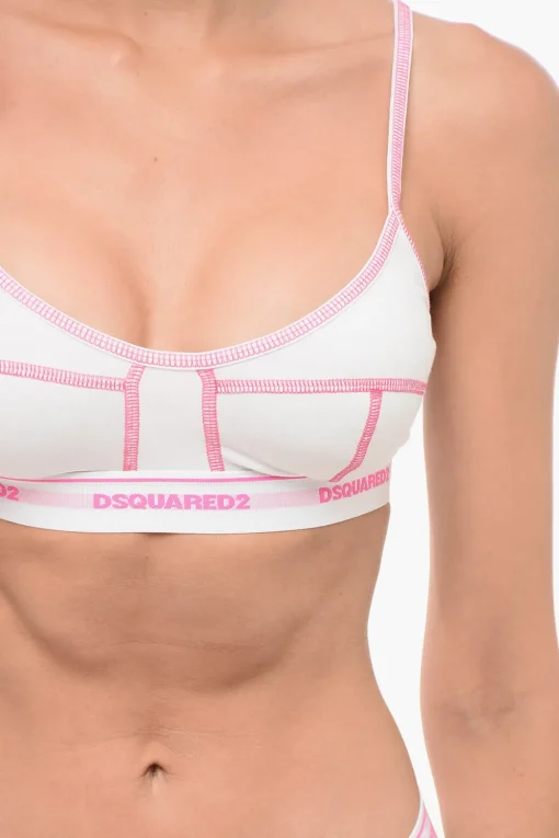 New Reggiseno Bicolore con Logo Donna Intimo