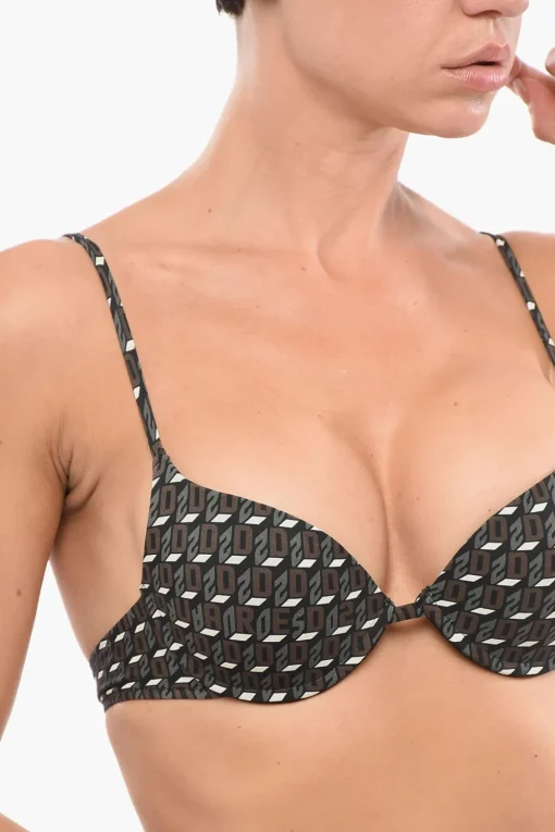 Hot Reggiseno Push-up con Motivo Monogram Donna Intimo