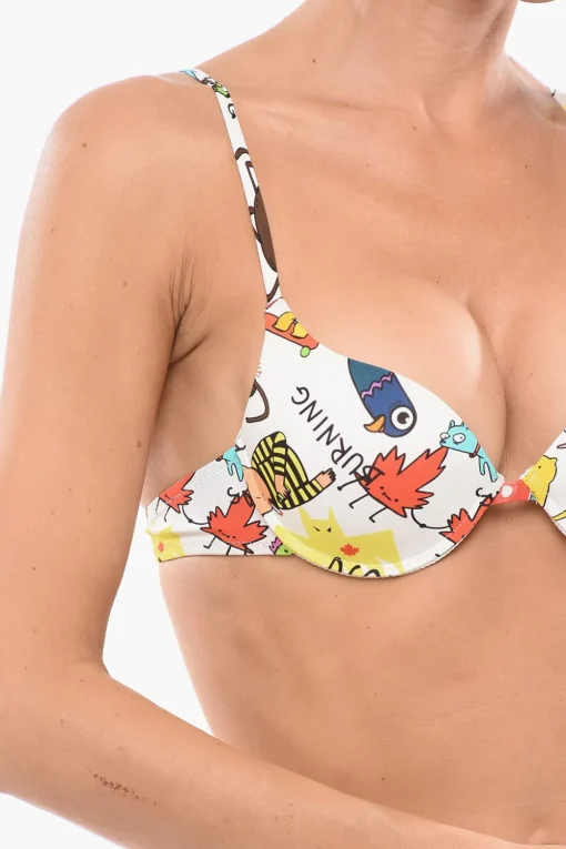 Reggiseno Push-up in Microfibra Stampata>Dsquared2 Fashion