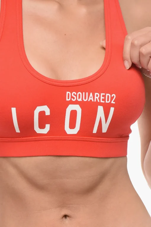 Reggiseno Sportivo ICON con Logo Stampato>Dsquared2 Clearance