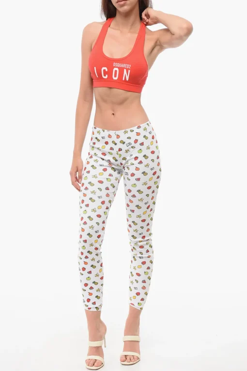 Reggiseno Sportivo ICON con Logo Stampato>Dsquared2 Clearance
