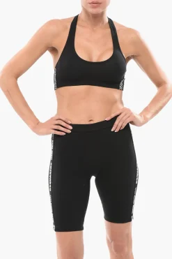 Best Reggiseno Sportivo in Cotone Stretch con Bande Logate Donna Intimo