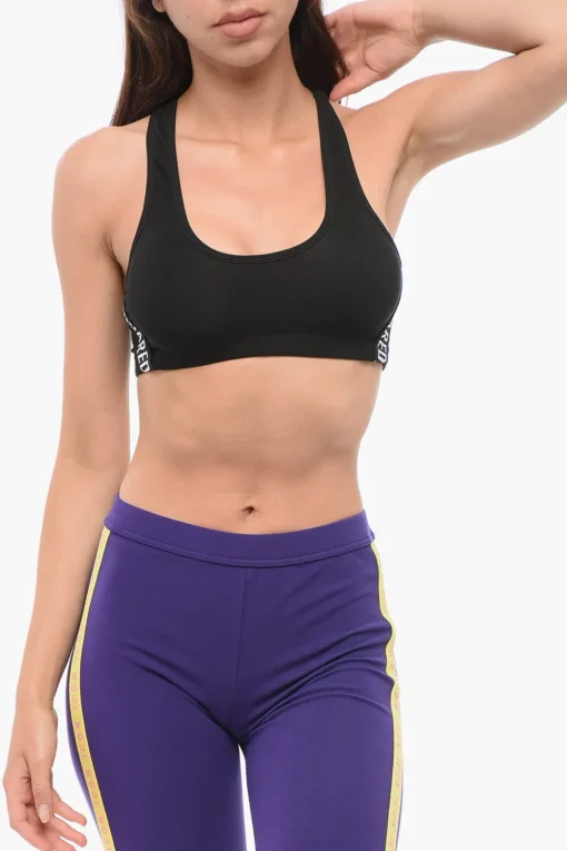 Reggiseno Sportivo in Cotone con Logo Laterale>Dsquared2 Online