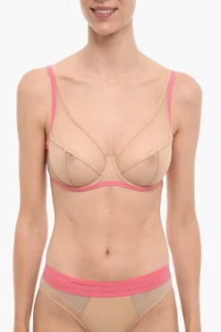 Reggiseno Trasparente con Ferretto e Bordi a Contrasto>Maison Lejaby Fashion