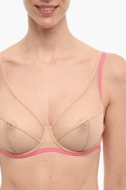 Reggiseno Trasparente con Ferretto e Bordi a Contrasto></noscript>Maison Lejaby Fashion
