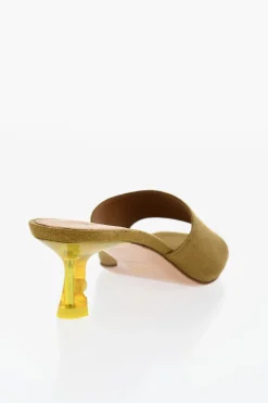 New Sabot In Misto Lino LOLLIPOP Open-Toe Tacco 5 cm Donna Scarpe Con Tacco
