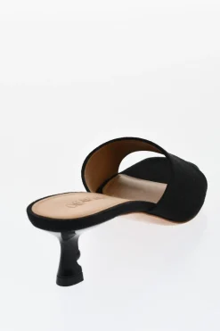 Sabot In Misto Lino LOLLIPOP Open-Toe Tacco 5 cm>Off-White Best
