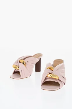 Best Sabot In Pelle Intrecciata Tacco 9 cm Donna Scarpe Con Tacco