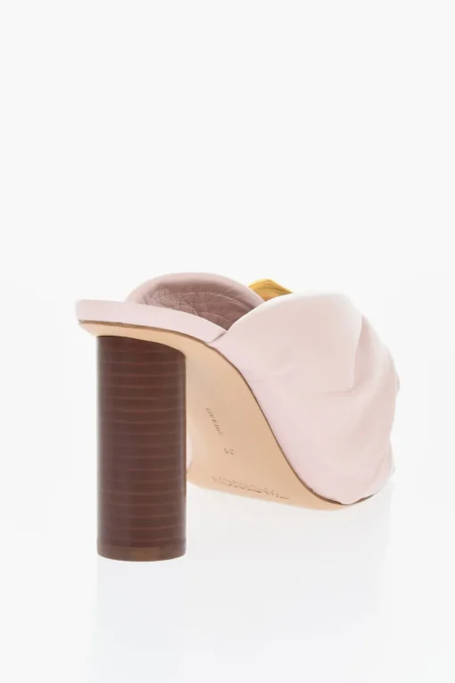 Best Sabot In Pelle Intrecciata Tacco 9 cm Donna Scarpe Con Tacco