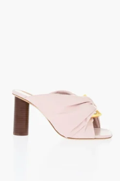 Best Sabot In Pelle Intrecciata Tacco 9 cm Donna Scarpe Con Tacco