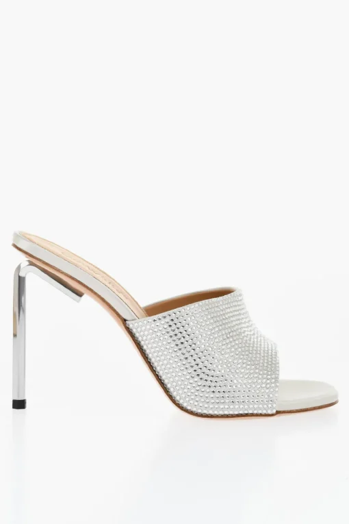 Sabot Open-Toe ALLEN Con Strass Tacco 10 cm>Off-White New