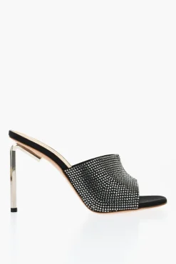 New Sabot Open-Toe ALLEN Con Strass Tacco 10 cm Donna Scarpe Con Tacco