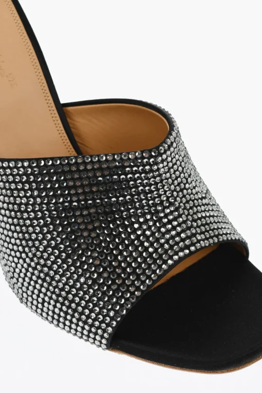 New Sabot Open-Toe ALLEN Con Strass Tacco 10 cm Donna Scarpe Con Tacco