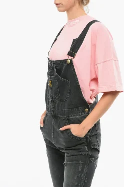 Salopette in Denim con Bottoni Logati e Dorati></noscript>Washington Dee Cee Discount