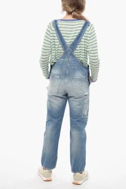 Salopette in Denim con Bottoni Logati e Dorati>Washington Dee Cee Online