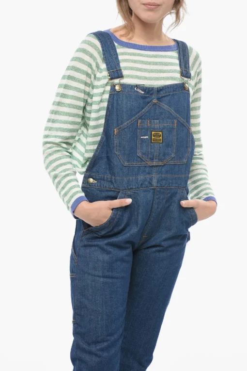 Salopette in Denim con Bottoni Logati e Dorati>Washington Dee Cee Clearance