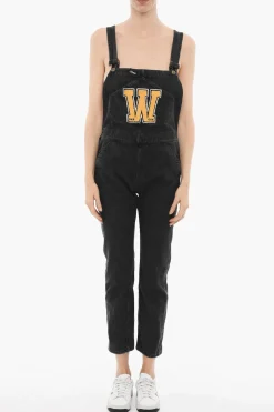 Clearance Salopette WASHINGTON in Denim con Patch Logo a Contrasto Donna Vestiti