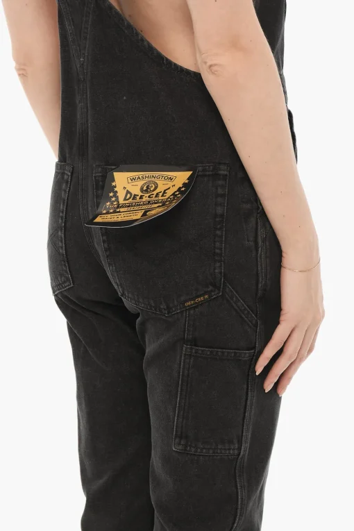 Clearance Salopette WASHINGTON in Denim con Patch Logo a Contrasto Donna Vestiti