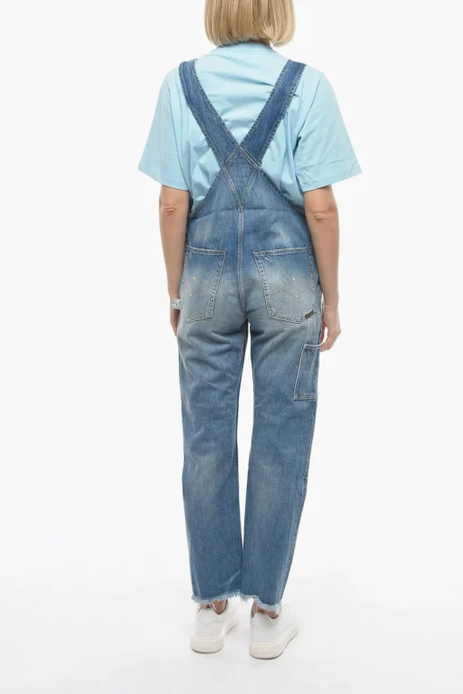 Sale Salopette WASHINGTON in Denim con Bottoni Logati e Dorati Donna Vestiti