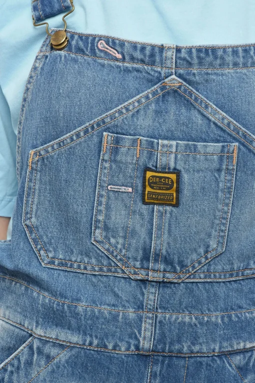 Sale Salopette WASHINGTON in Denim con Bottoni Logati e Dorati Donna Vestiti