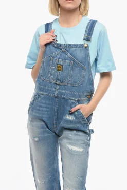 Sale Salopette WASHINGTON in Denim con Bottoni Logati e Dorati Donna Vestiti