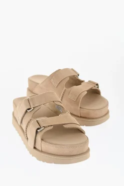 Fashion Sandali a Doppia Fibbia GOLDENSTAR In Suede Donna Ballerine|Scarpe Basse