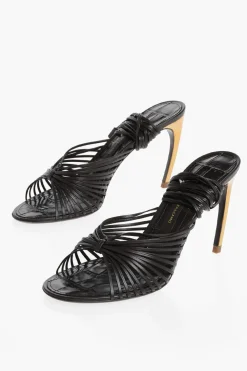 Online Sandali Allacciati ATHENA in Pelle con Tacco Ricurvo 8,5cm Donna Scarpe Con Tacco