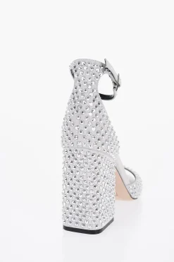 Sandali Ankle Strap HOLLY FIONA In Suede con Gioielli All-Over 10cm>Paris Texas Clearance