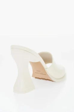 Sale Sandali in Pelle a Tinta Unita con Tacco a Rocchetto 11cm Donna Scarpe Con Tacco