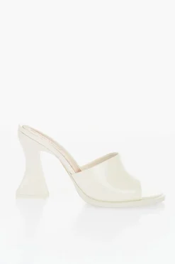 Sale Sandali in Pelle a Tinta Unita con Tacco a Rocchetto 11cm Donna Scarpe Con Tacco