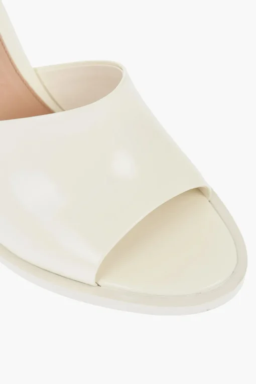 Sale Sandali in Pelle a Tinta Unita con Tacco a Rocchetto 11cm Donna Scarpe Con Tacco