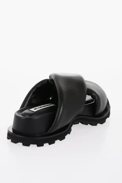Best Sandali in Pelle con Design Criss Cross e Suola Carrarmata Donna Ballerine|Scarpe Basse