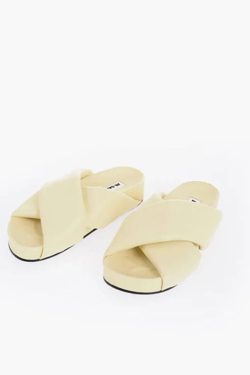 Online Sandali in Pelle con Design Criss Cross Donna Ballerine|Scarpe Basse