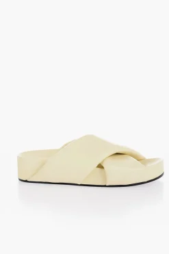 Online Sandali in Pelle con Design Criss Cross Donna Ballerine|Scarpe Basse