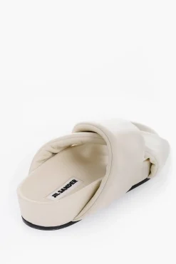 Outlet Sandali in Pelle con Design Criss Cross Uomo Scarpe Basse