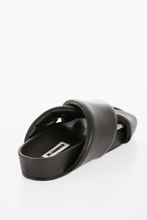 Online Sandali in Pelle con Design Criss Cross Uomo Scarpe Basse