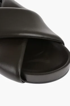 Online Sandali in Pelle con Design Criss Cross Uomo Scarpe Basse