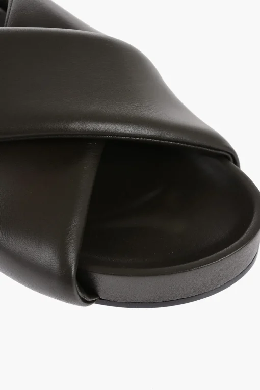 Online Sandali in Pelle con Design Criss Cross Uomo Scarpe Basse