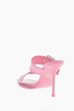 Sandali In Pelle Con Fibbie Tacco 10 cm>Alexander McQueen Discount