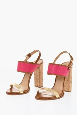 Sandali in Pelle di Serpente ESSENTIAL con Tacco in Sughero 12cm>Dsquared2 Clearance