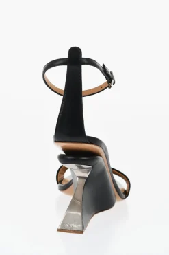 Sandali In Pelle JUG Con Zeppa 9 cm>Off-White Outlet