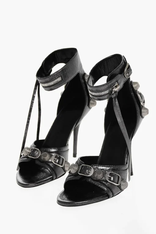 Sandali in Pelle Lamè CAGOLE con Borchie 11cm>Balenciaga Hot