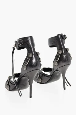Sandali in Pelle Lamè CAGOLE con Borchie 11cm>Balenciaga Hot