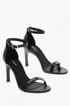 Outlet Sandali in Pelle SKINNY STRAP con Logo 9cm Donna Scarpe Con Tacco
