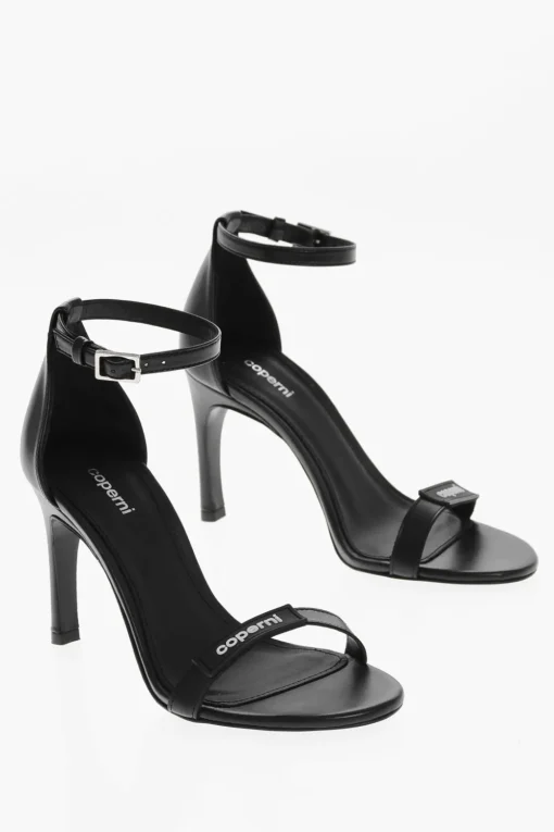 Outlet Sandali in Pelle SKINNY STRAP con Logo 9cm Donna Scarpe Con Tacco