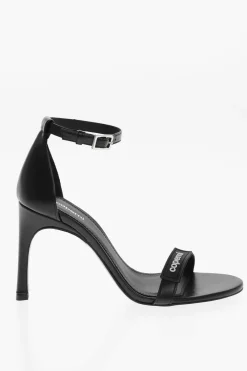 Outlet Sandali in Pelle SKINNY STRAP con Logo 9cm Donna Scarpe Con Tacco