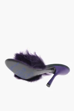 Discount Sandali in Pelliccia con Tacco Rivestito 11cm Donna Scarpe Con Tacco