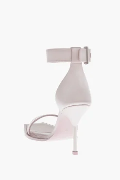 Clearance Sandali In Satin Con Cinturino Tacco 10 cm Donna Scarpe Con Tacco