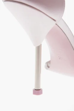 Clearance Sandali In Satin Con Cinturino Tacco 10 cm Donna Scarpe Con Tacco